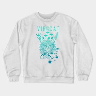 Zodiacat, a zodiac cattery: virgo - virgcat Crewneck Sweatshirt